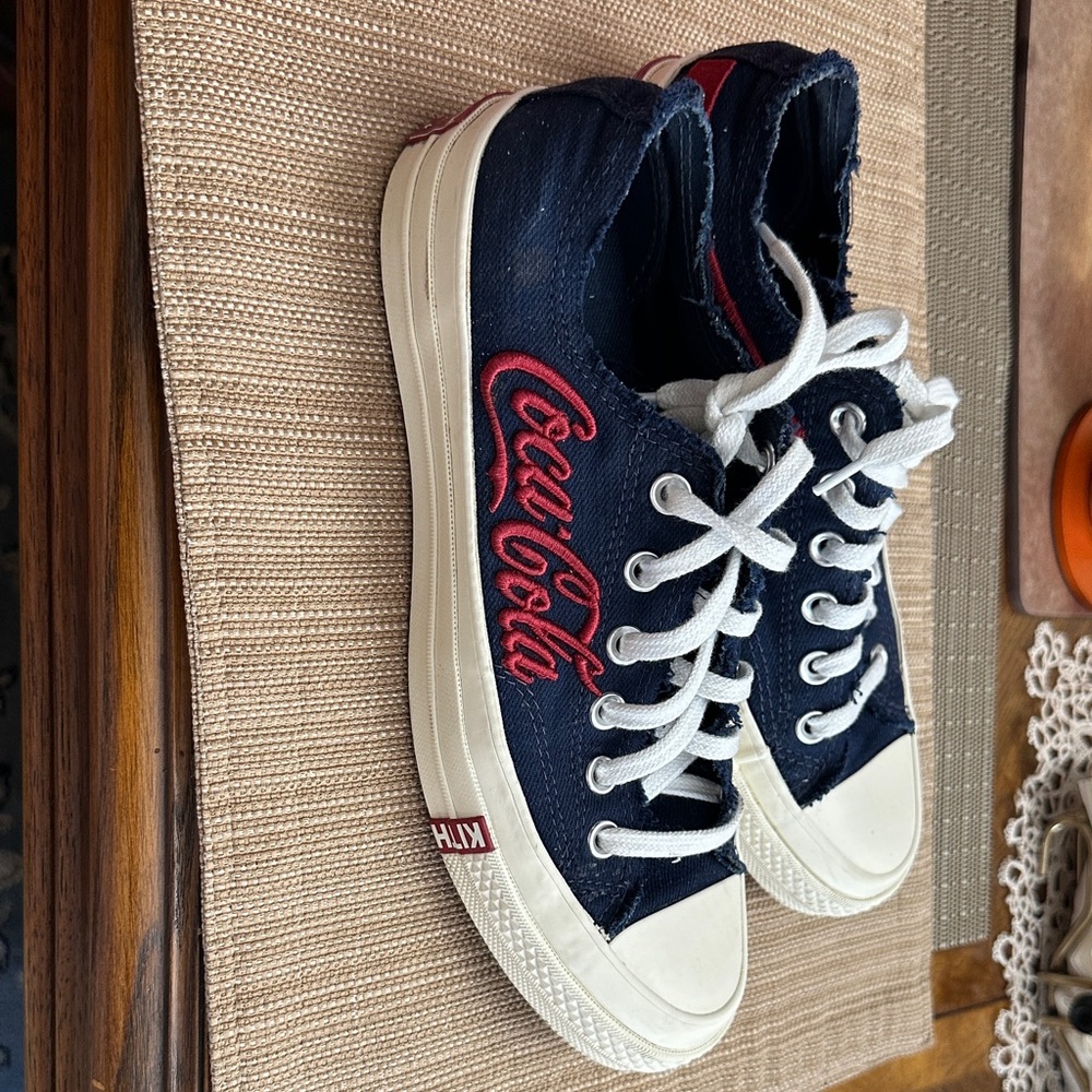 Kith Navy and Red Sneakers